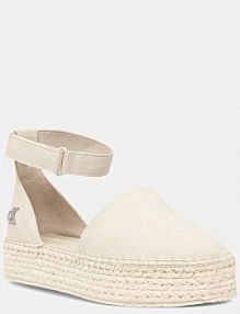 Espadryle Calvin Klein Jeans  beżowe damskie YW0YW01735