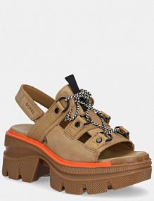 Sandały na obcasie Sorel  beżowe 2113101263