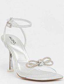 Sandały na szpilce ALDO  srebrne 13967749