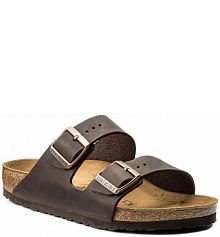 Klapki Birkenstock brązowe męskie 