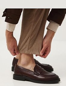 Mokasyny Medicine  brązowe męskie RW25-OBM311