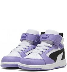 PUMA Rebound V6 Mid Toddlers' Sneakers PUMA Team Violet czarne White Purple męskie