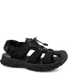 Męskie sandały sportowe trekkingowe skórzane czarne GRISPORT 9029M