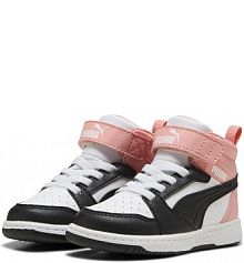 PUMA Rebound V6 Mid Toddlers' Sneakers PUMA White Strong Gray Pink Fruit męskie
