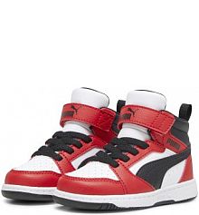 PUMA Rebound V6 Mid Toddlers' Sneakers PUMA White czarne For All Time Red męskie