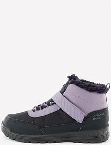 Buty turystyczne dla dzieci Quechua SH100 Warm zapinane na rzep wodoodporne dziecięce