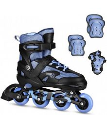 Zestaw rolki led i ochraniacze Moonbeam NA0189 Nils Extreme dziecięce