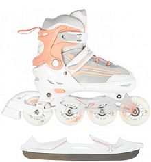 Łyżworolki z wymienną płozą hokejową Nils Extreme NH18190 2w1 dziecięce