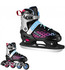 Łyżworolki 2w1 z wym. pł. hokejową Brave Nils Extreme NH18190A dziecięce