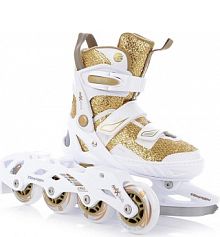 Łyżwy/Rolki regulowane dziewczęceTEMPISH Enbo Duo Girl Gold dziecięce