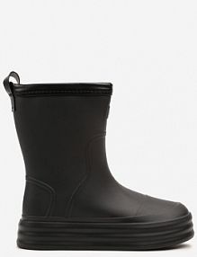 Czarne Kalosze Ozdobione Małą Naszywką Lanivra rarlon damskie