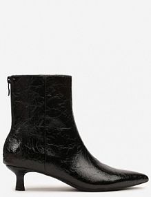 Czarne Botki Vices na Kaczuszce Ozdobione Tłoczeniem Zaidora