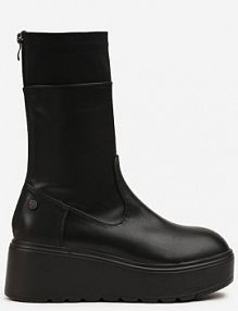 Czarne Botki Vices na Grubej Podeszwie w Stylu Grunge Anarriva