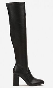 Czarne Kozaki Vices z Wysoką Cholewką na Słupku Avvie