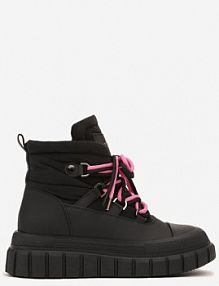 Czarne Śniegowce Vices na Platformie z Tłoczeniem Anorrise damskie