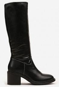 Czarne Kozaki Oficerki Vices na Słupku Giorima