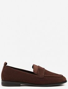 Brązowe Mokasyny Vices z Wkładką ze Skóry Naturalnej i Paskiem z Przeszyciami Fonarrie damskie