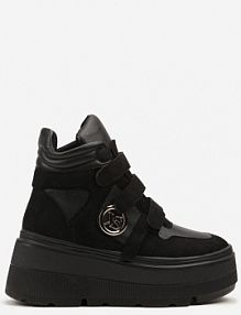 Czarne Botki Sneakersy Vices na Platformie w Stylu Y2K Gelira damskie