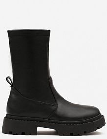 Czarne Dopasowane Botki Vices na Platformie w Stylu Grunge Jillie damskie