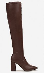 Brązowe Kozaki Vices z Wysoką Cholewką na Słupku Avvie