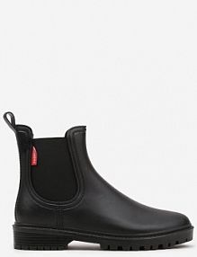 Czarne Kalosze z Elastyczną Wstawką Erlexia Renee damskie