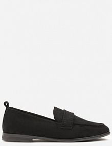 Czarne Mokasyny Vices z Wkładką ze Skóry Naturalnej i Paskiem z Przeszyciami Fonarrie damskie