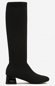 Czarne Kozaki Vices na Stożku z Elastyczną Cholewką Garsse