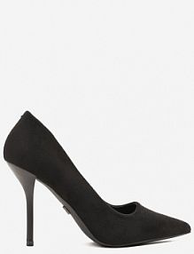 Czarne Szpilki Vices w Klasycznym Stylu ze Skórzaną Wkładką Verile