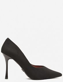 Czarne Klasyczne Szpilki Vices z Wkładką ze Skóry Naturalnej Alondie