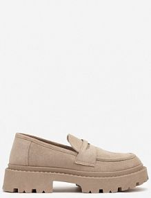 Ciemnobeżowe Wsuwane Mokasyny Vices na Platformie Dionela damskie
