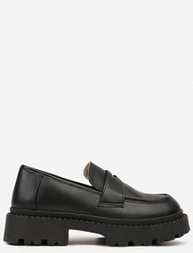 Czarne Mokasyny Vices na Platformie Dionela damskie