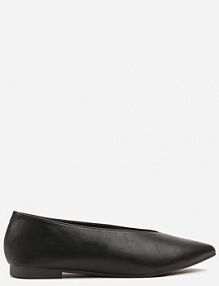 Czarne Balerinki Vices z Wkładką ze Skóry Naturalnej w Klasycznym Stylu Nalivee damskie
