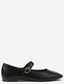 Czarne Balerinki Vices z Wkładką ze Skóry Naturalnej Ozdobione Paskiem Patantie damskie