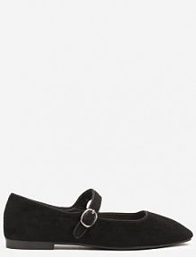 Czarne Balerinki Vices z Wkładką ze Skóry Naturalnej i Paskiem Nalisare damskie