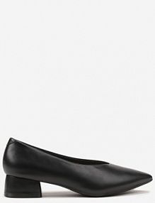 Czarne Czółenka na Słupku Vices ze Skórzaną Wkładką Alinire