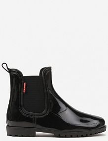 Czarne Kalosze Typu Sztyblety Arvenise rarlon damskie