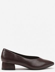 Brązowe Czółenka na Słupku Vices ze Skórzaną Wkładką Alinire