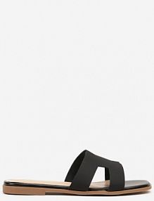 Czarne Klapki Vices Ozdobione Wycięciami Arnellta damskie