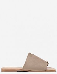 Ciemnobeżowe Klapki Vices w Stylu Japonek Ozdobione Metaliczną Aplikacją Ardellia damskie