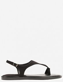 Czarne Sandały Vices o Fasonie Japonek Meramira damskie