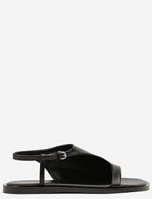 Czarne Asymetryczne Sandały Vices ze Sprzączką Merilda damskie
