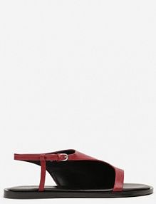Czerwone Asymetryczne Sandały Vices ze Sprzączką Merilda damskie