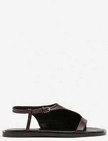 Brązowe Asymetryczne Sandały Vices ze Sprzączką Merilda damskie