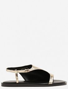 Złote Asymetryczne Sandały Vices ze Sprzączką Merilda damskie