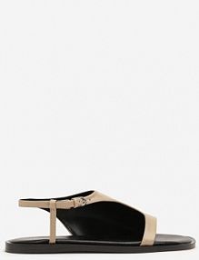 Ciemnobeżowe Asymetryczne Sandały Vices ze Sprzączką Merilda damskie