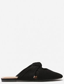 Czarne Klapki Vices Typu Mule z Ozdobnym Supłem Elitina damskie