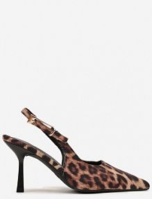 Panterkowe Sandały na Szpilce Vices Typu Slingback Tilazea Renee