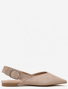 Ciemnobeżowe Sandały Vices Typu Slingback z Wkładką ze Skóry Naturalnej Rallora damskie