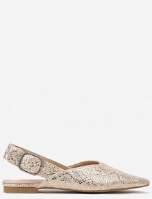 Złote Sandały Vices Typu Slingback z Wkładką ze Skóry Naturalnej Rallora damskie