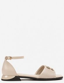 Beżowe Sandały Vices z Perforowaną Cholewką i Elegancką Aplikacją Tilapea damskie